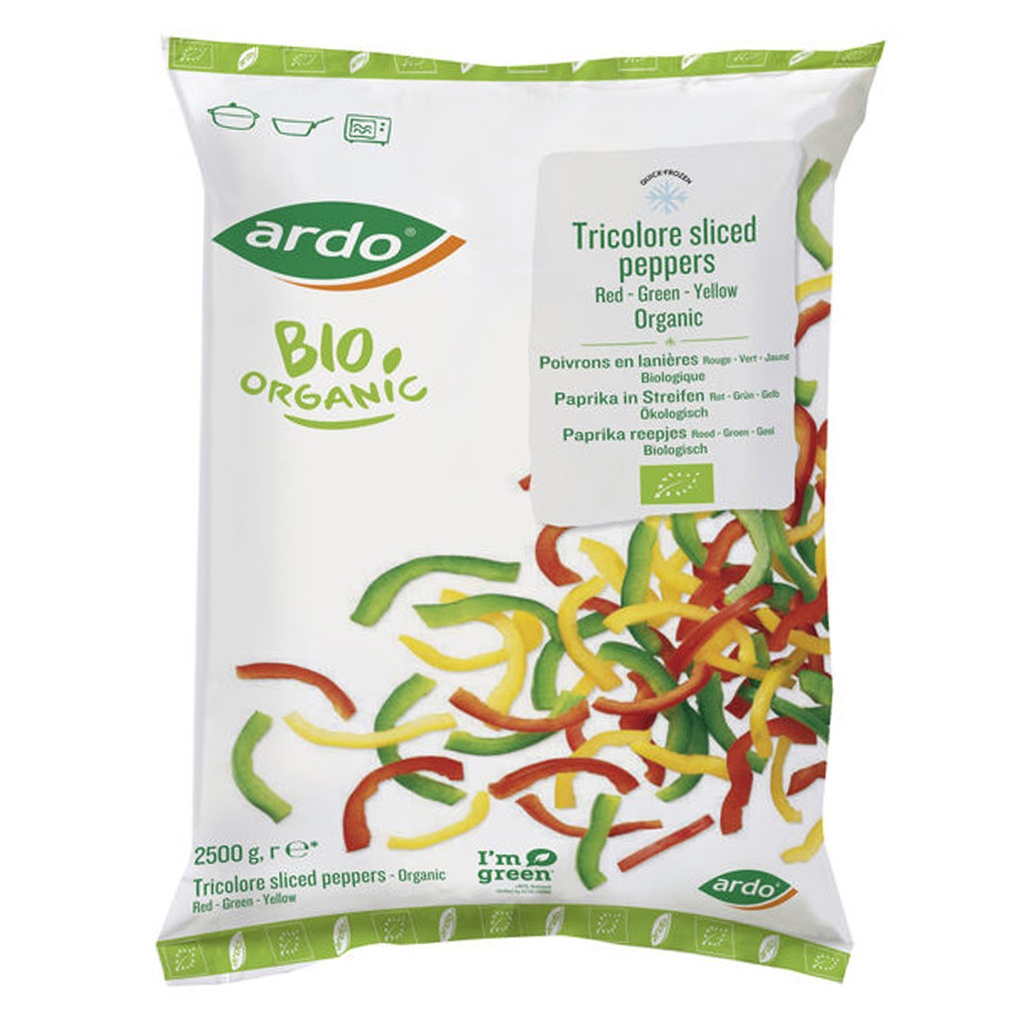 Paprika Reepjes Rood Groen Geel Ardo 2,5 kg