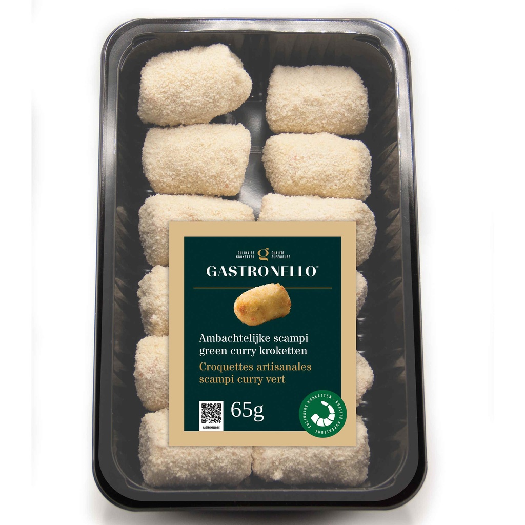 Ambachtelijke Scampi Green Curry Kroket Gastronello 12 x 65 gr