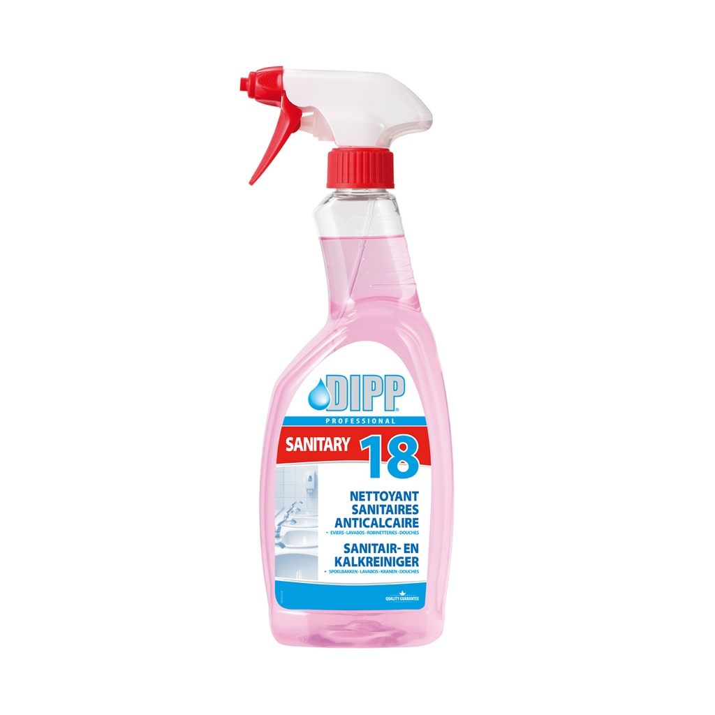 Sanitair- en kalkreiniger Dipp (18) Spray 750 ml