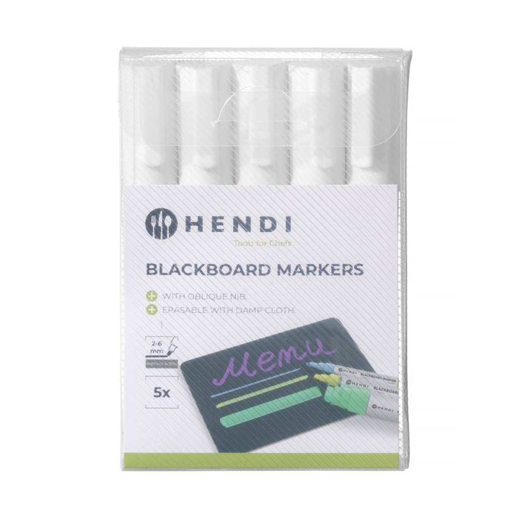 Marquers De Chalk 6 Mm - Blanc - Hendi - 664209