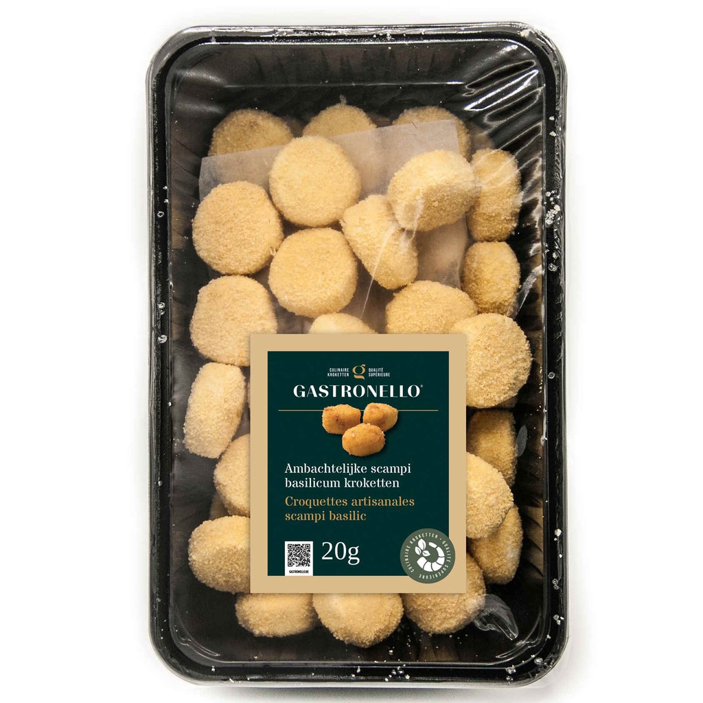 Scampi Basilicum Kroketten Gastronello 60 x 20 gr