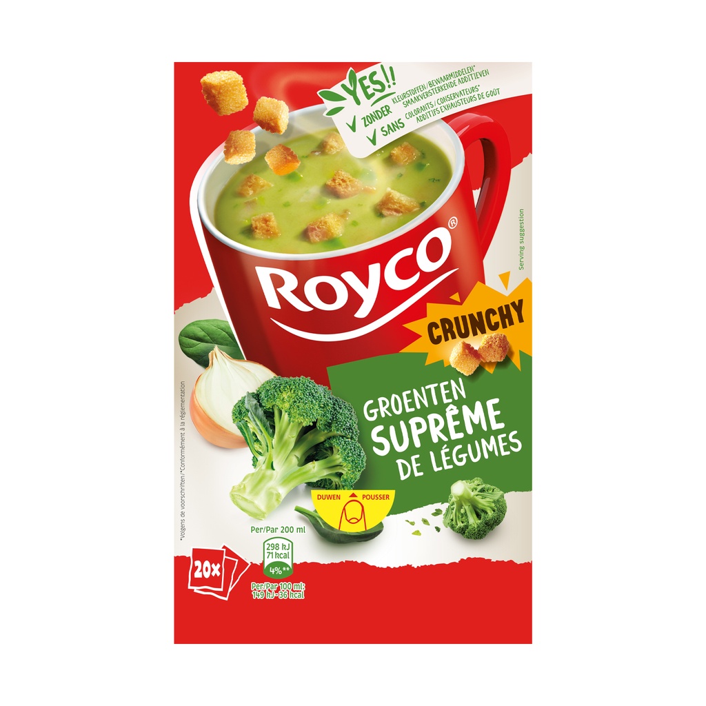 Royco Minute Soupe Legumes Supreme Crunchy 20 pcs