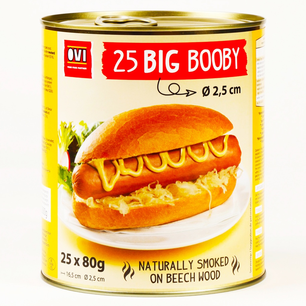 Hot Dog Big Booby Ovi Blik 25 x 80 gr
