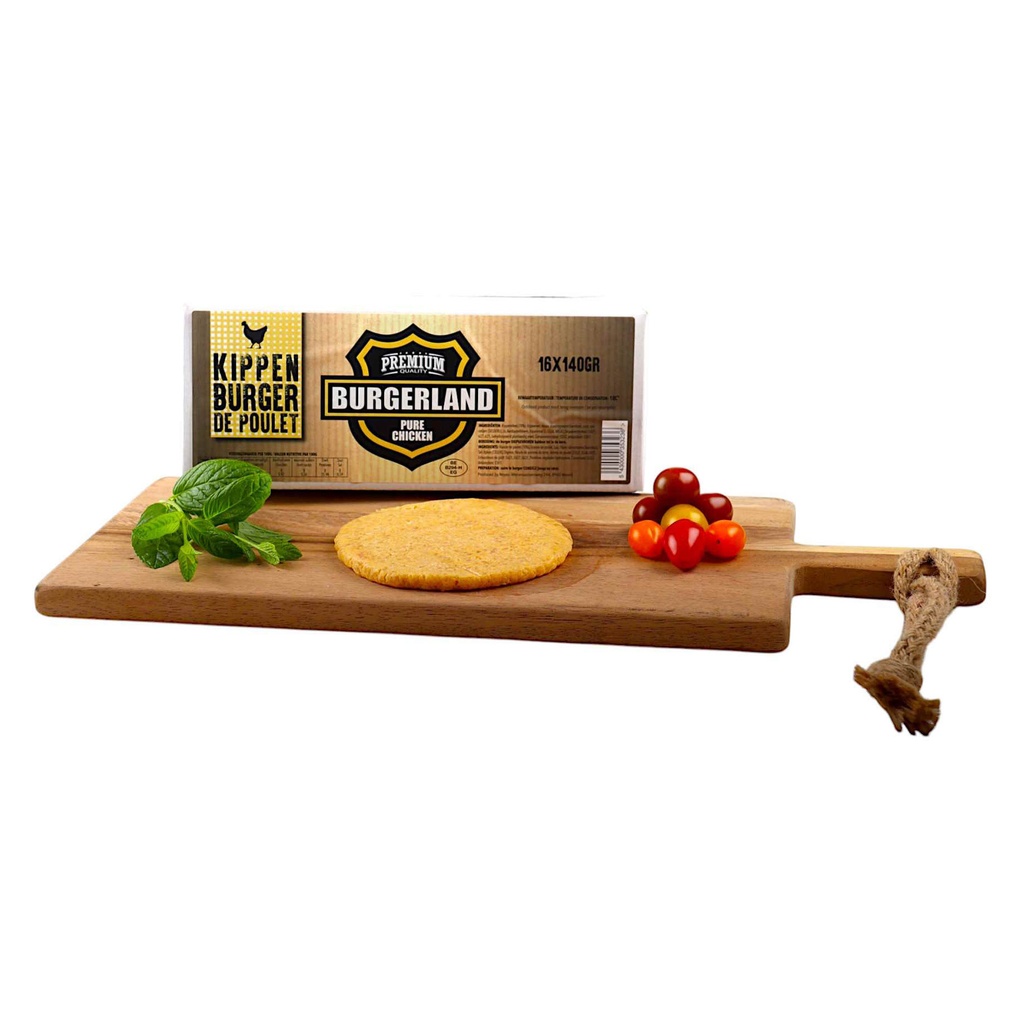 Kip Burger Maxi Rond Burgerland 16 x 140 gr
