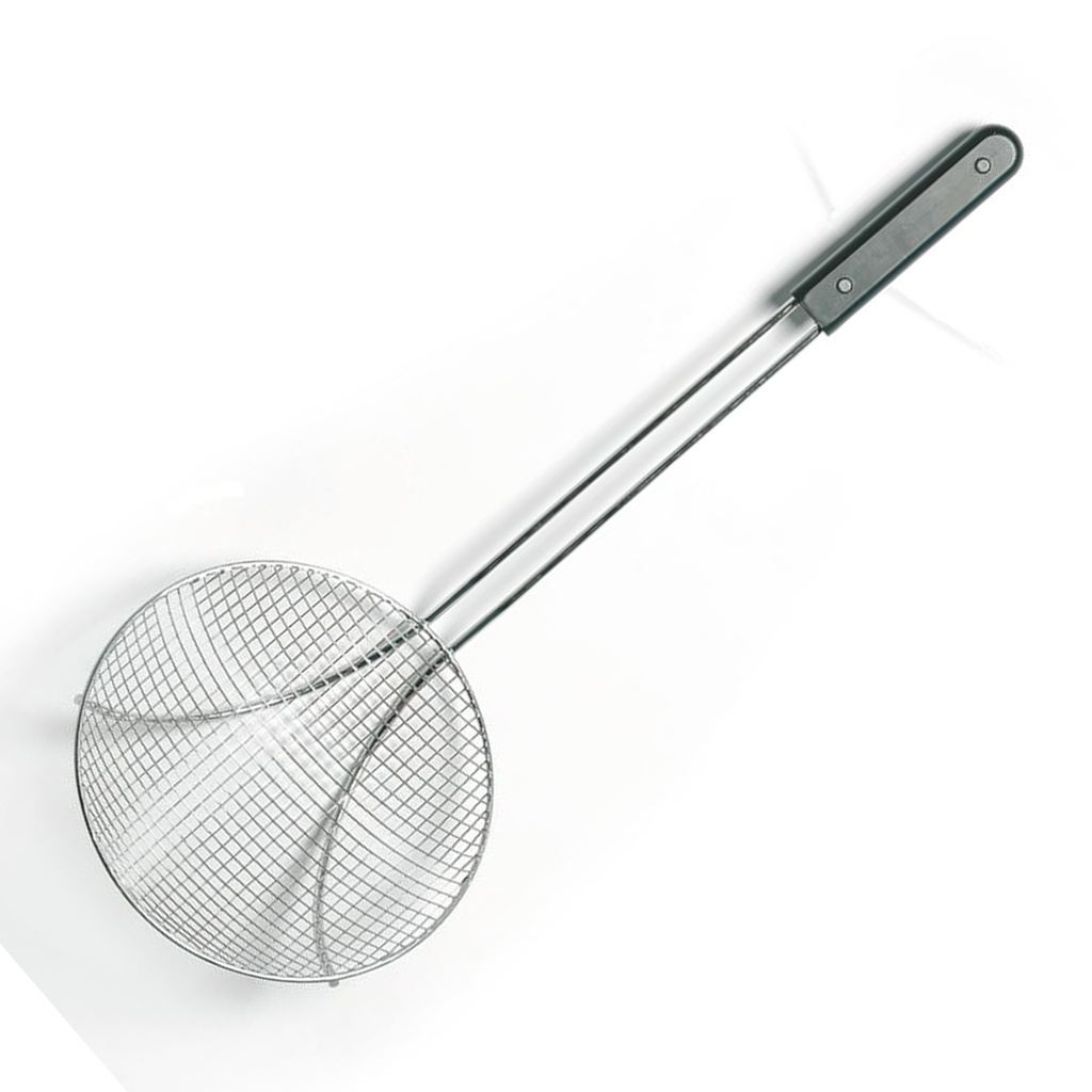 Frietschep rond zwart handvat Hendi 24 cm - 640913