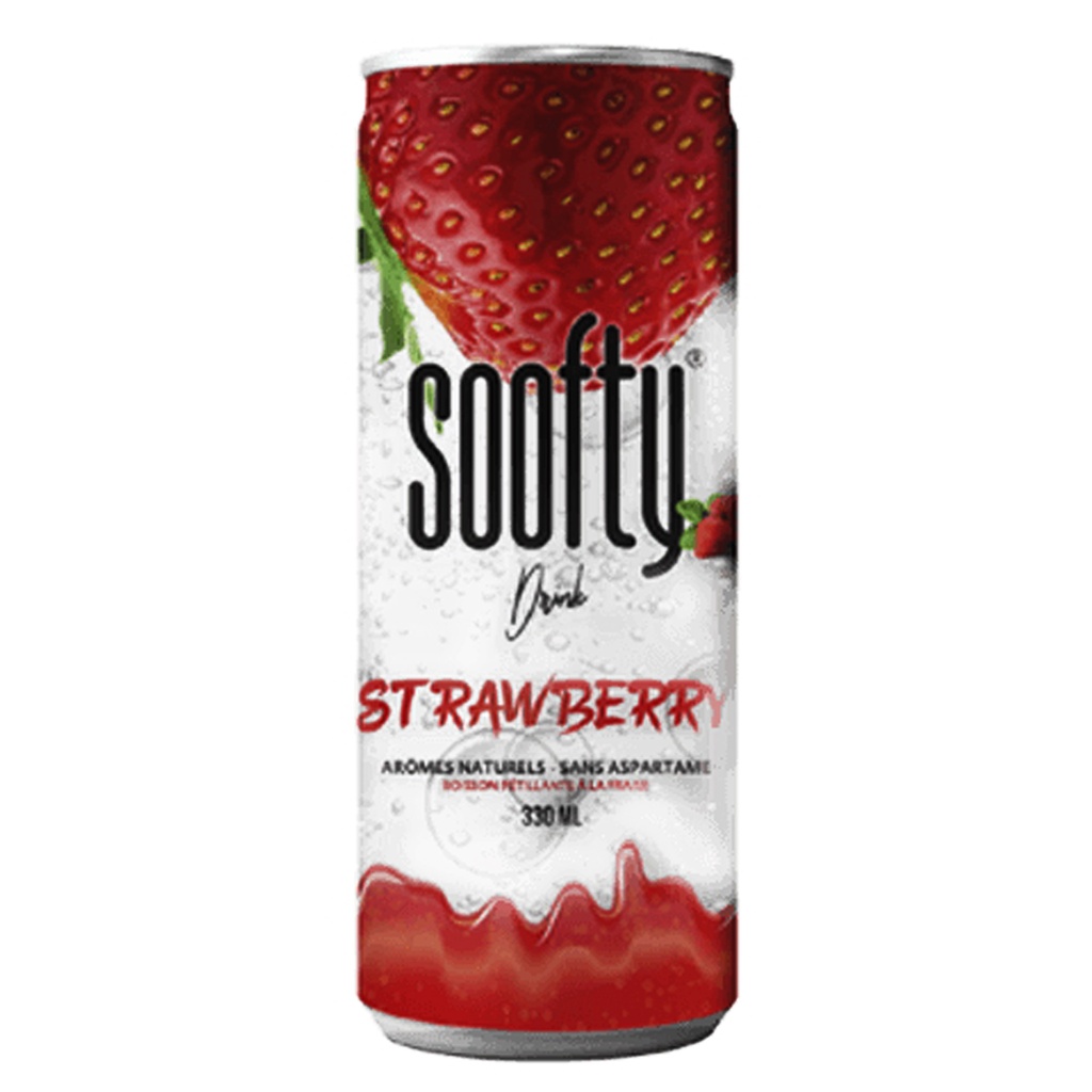 Soofty Aardbei Blik 24x33cl