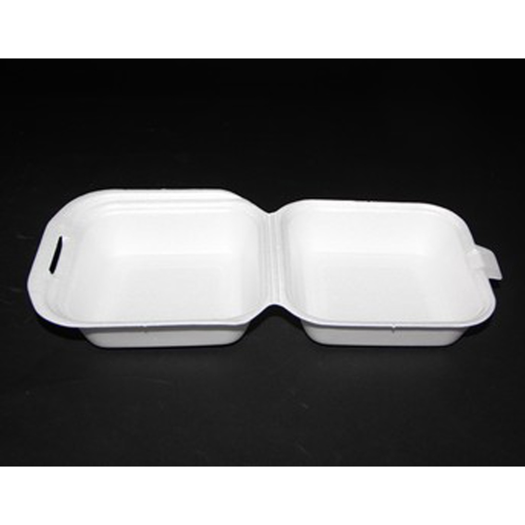 Large Foam Hamburger Box White XPS/Isomo IP 6 (1672) 125 pcs