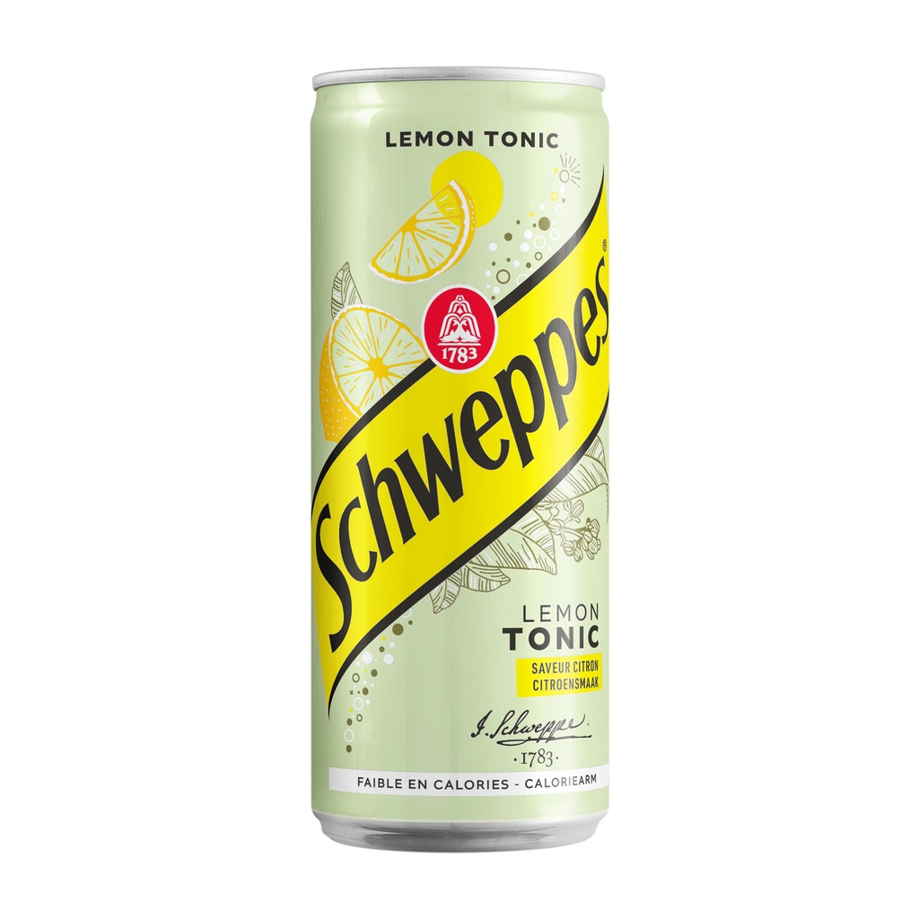 Schweppes Lemon Tonic Slim Can 4 x 6 x 33 cl