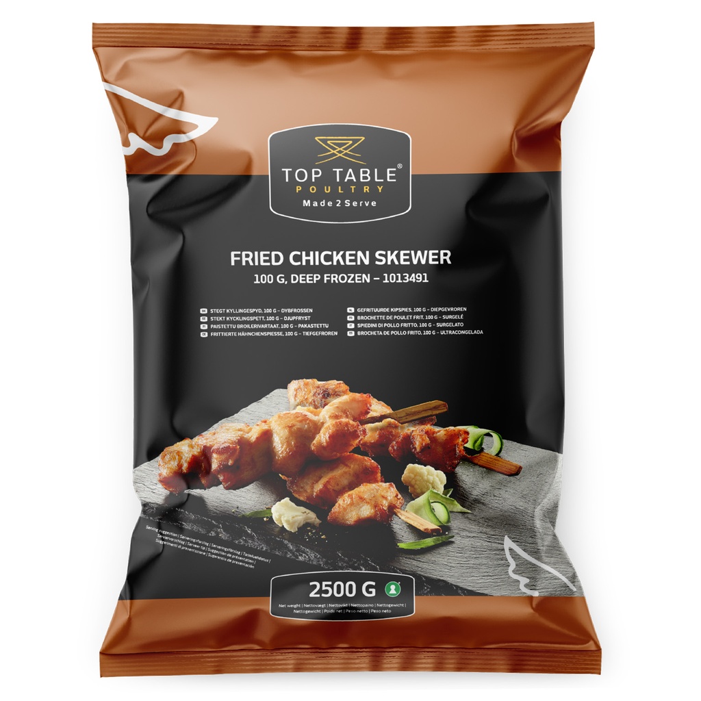 Brochette Poulet Frite 100 gr - (1013491) Top Table - 2,5 kg