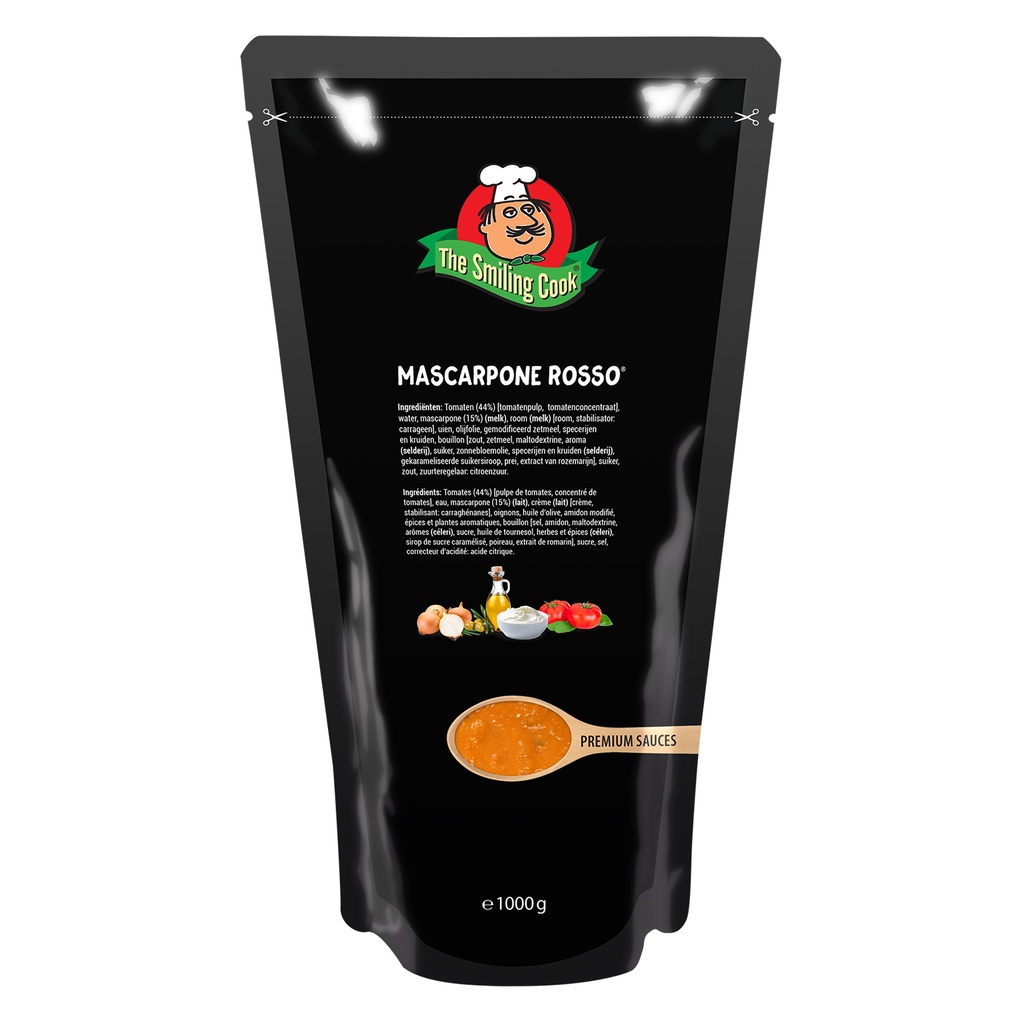 H25 Mascarpone Rosso Saus Smiling Cook 1 kg