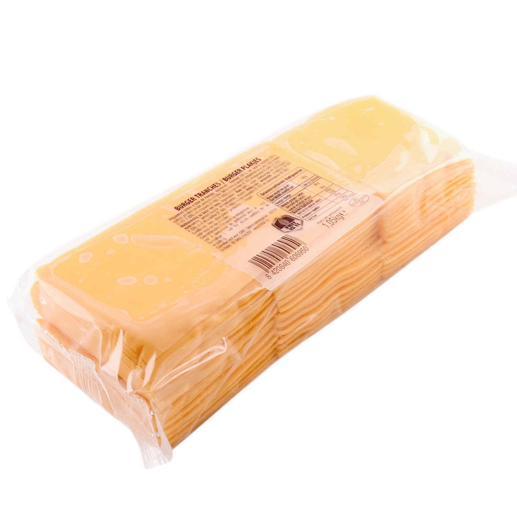 Cheddar Burger Slices Frit is it 84 x 12,5 gr