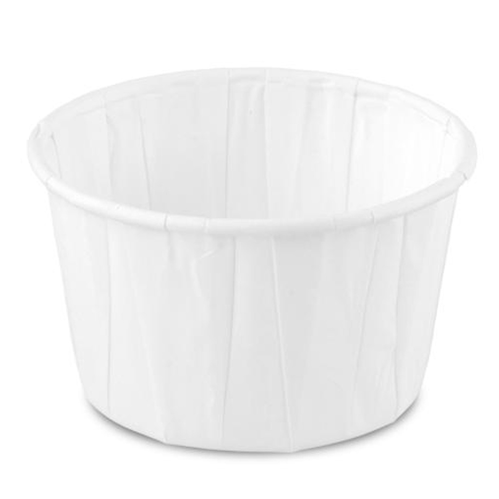Bakje Papier rond - wit - 120ml - 100st - Sier