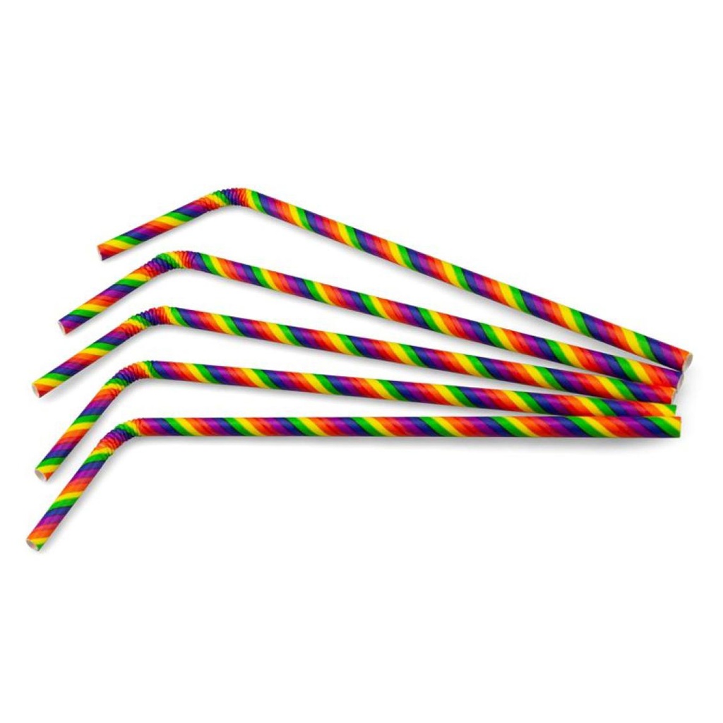 Buigrietje papier Rainbow 6mm Sier 200 st