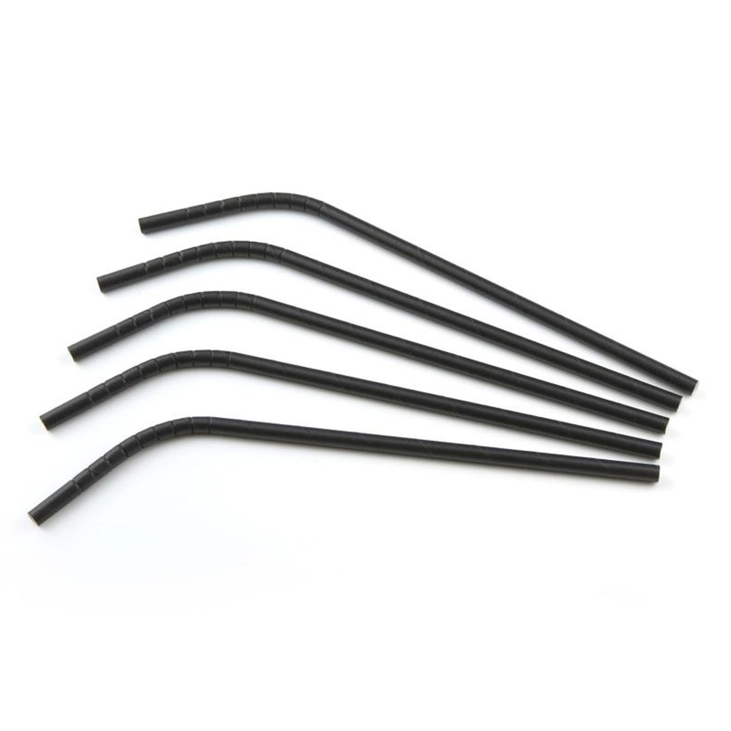 Buigrietje Papier - zwart - 6mm - 200st - Sier