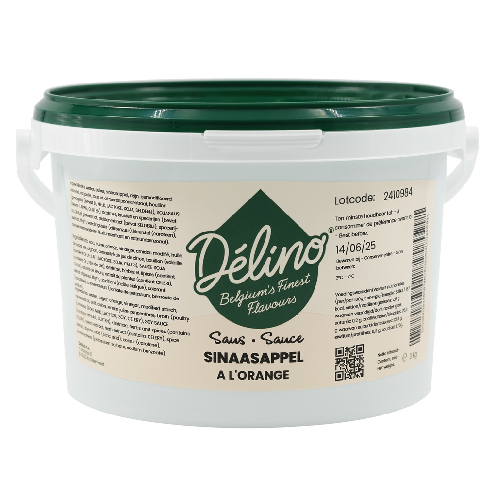 Sinaasappel Saus 3kg Delino