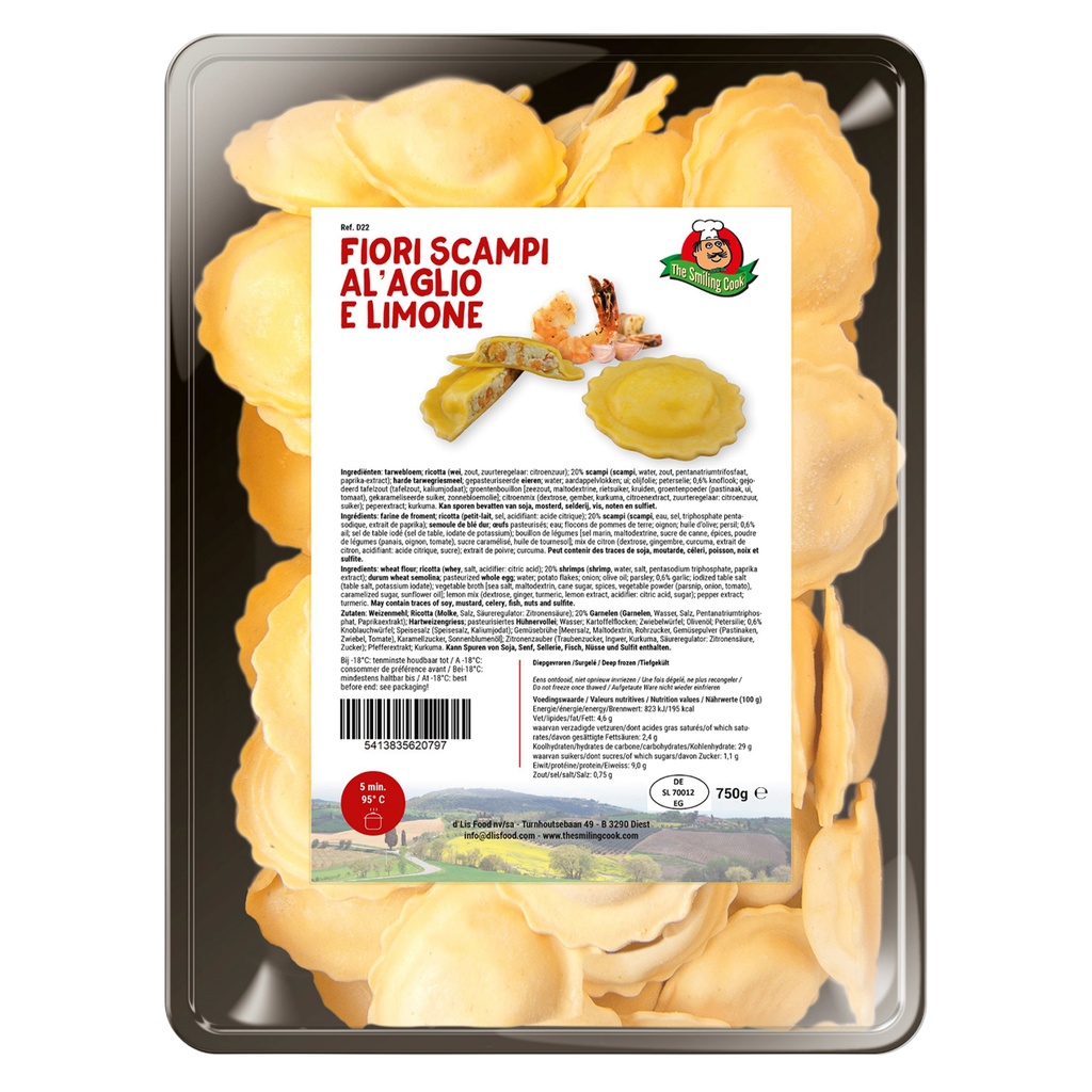 Fiori Scampi Al Aglio Limone Smiling Cook 750 gr