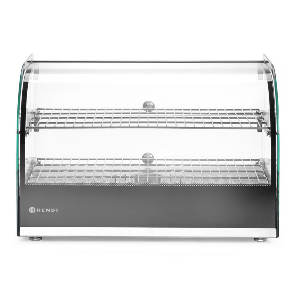 273999 Countertop Heated Display Case Hendi 2 Levels GN 1/1