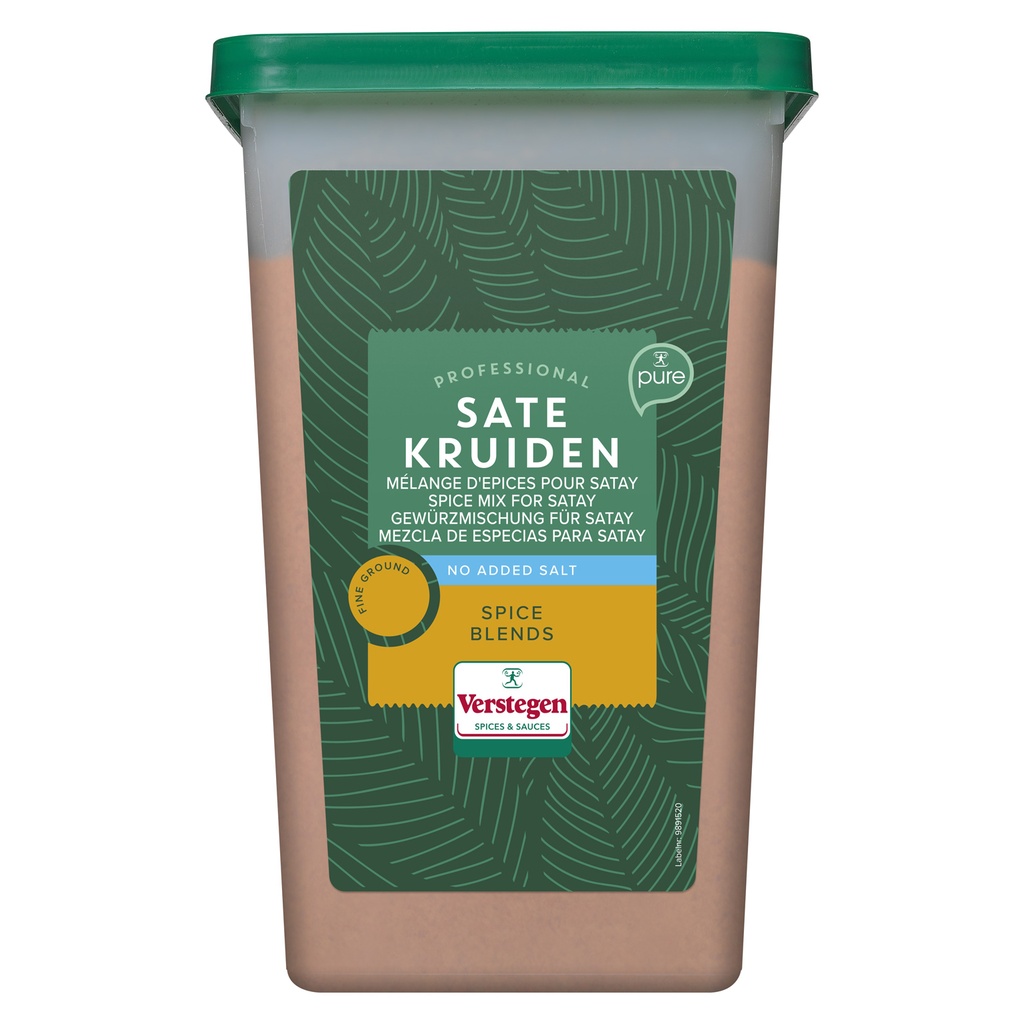 Saté kruiden fijn zonder zout pure Verstegen 1.5 kg