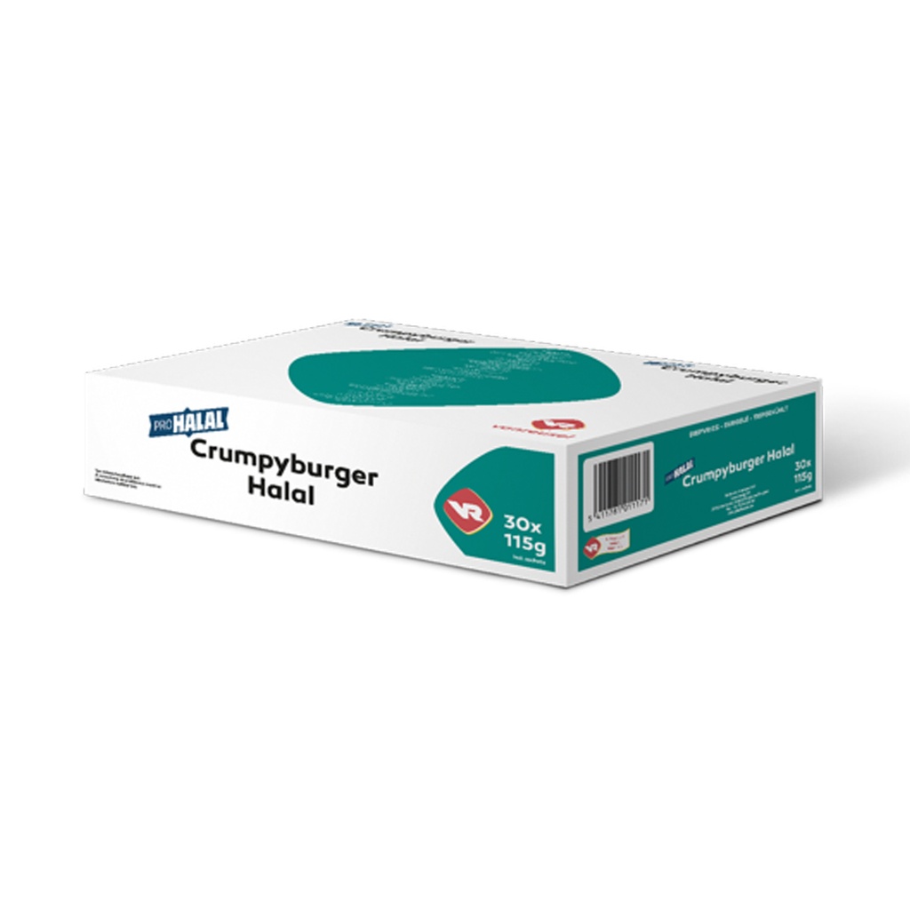 Crumpy Burger Prohalal Vanreusel 30 x 115 gr