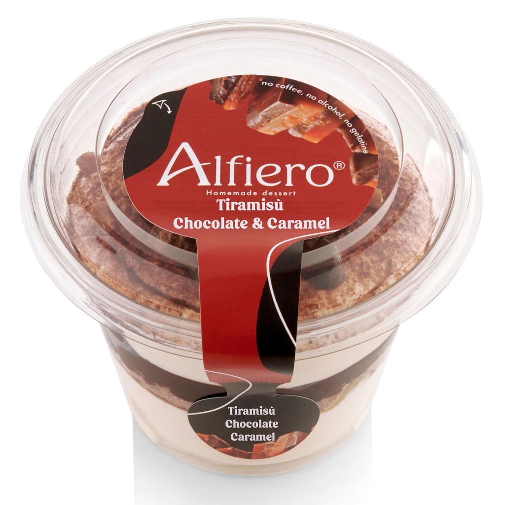 Tiramisu Chocolat & Caramel (Daim) Alfiero 12 x 100 gr