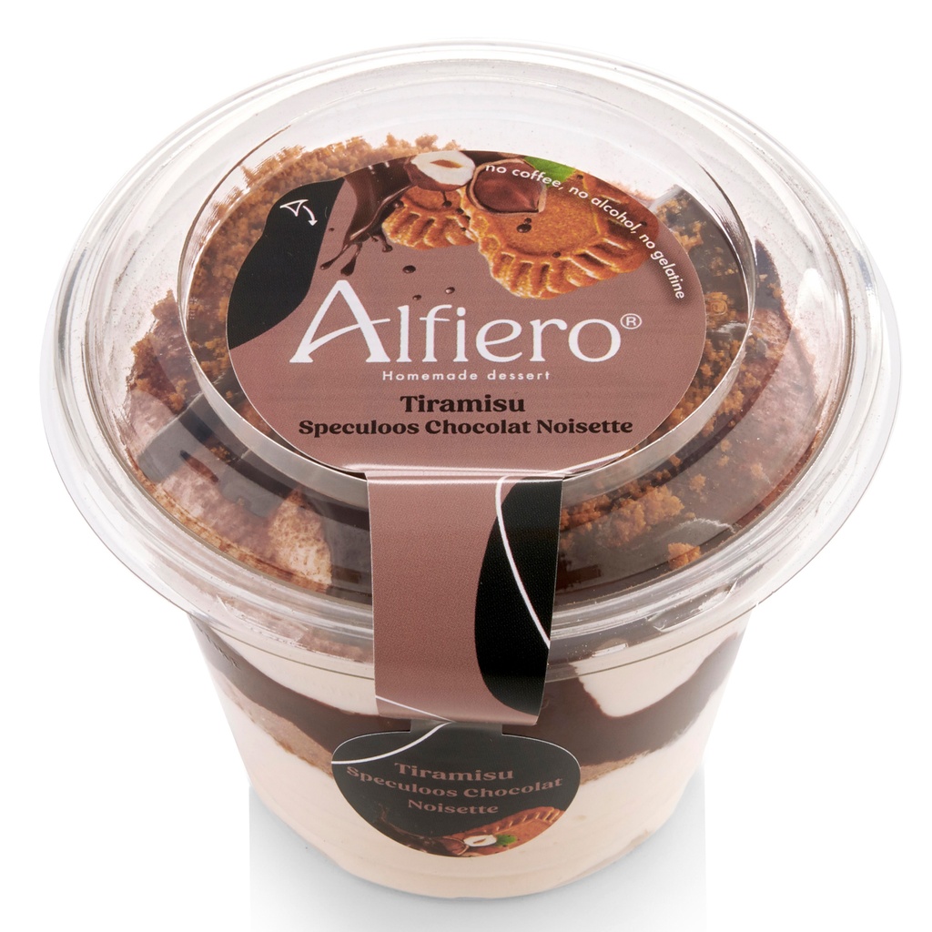 Tiramisu Speculoos & Chocolat Noisettes Alfiero 12 x 100 gr