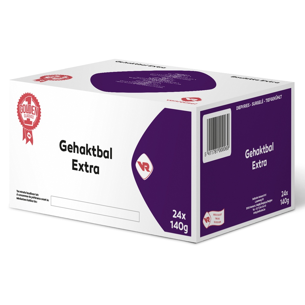 Gehaktbal boulet Extra Vanreusel 24 x 140 gr