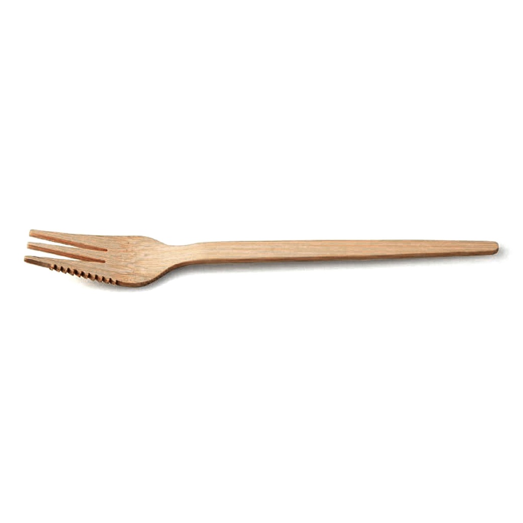 Snackvork Bamboe Met Snijrand 13,5 cm 100 st