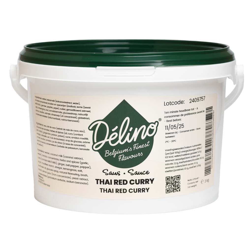 Thai Red Curry Saus Emmer Delino 3 kg