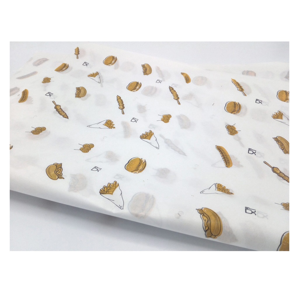 Gesneden Papier 50 x 60 cm  Wit Bedrukt 750 st  11,5 kg