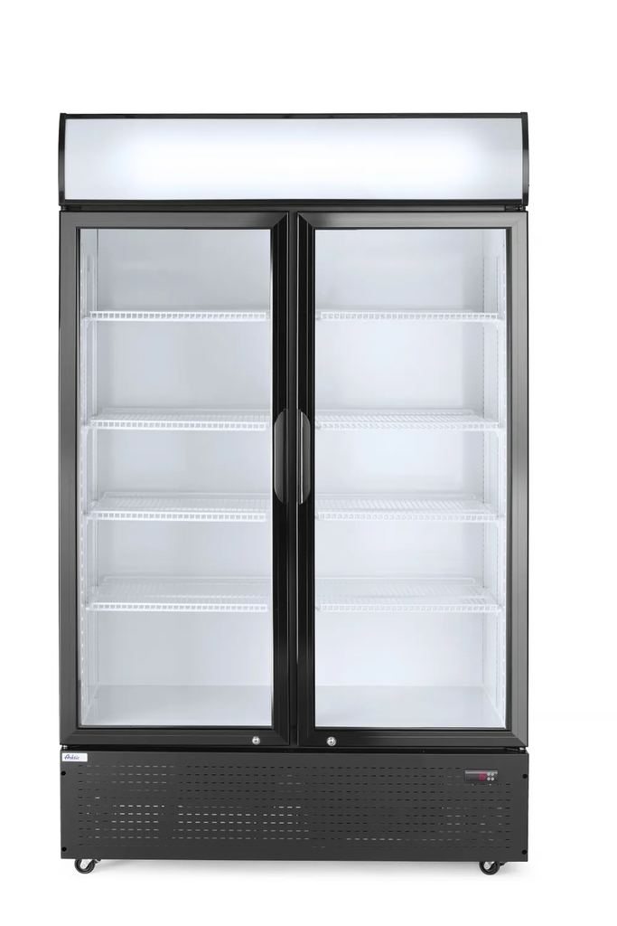 233795 Réfrigérateur backbar avec caisson lumineux, portes doubles – Hendi