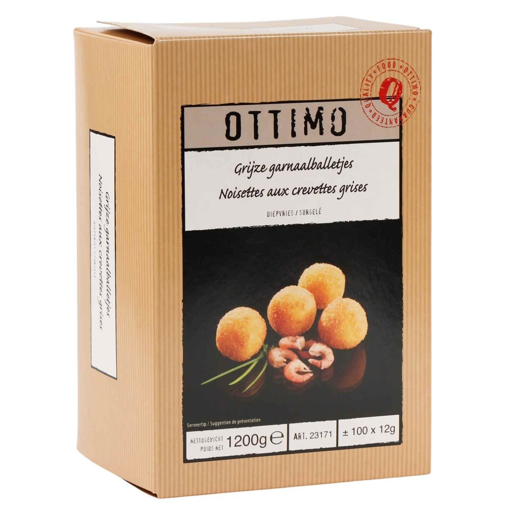 Grijze garnaalballetjes Ottimo 100 x 12 gr