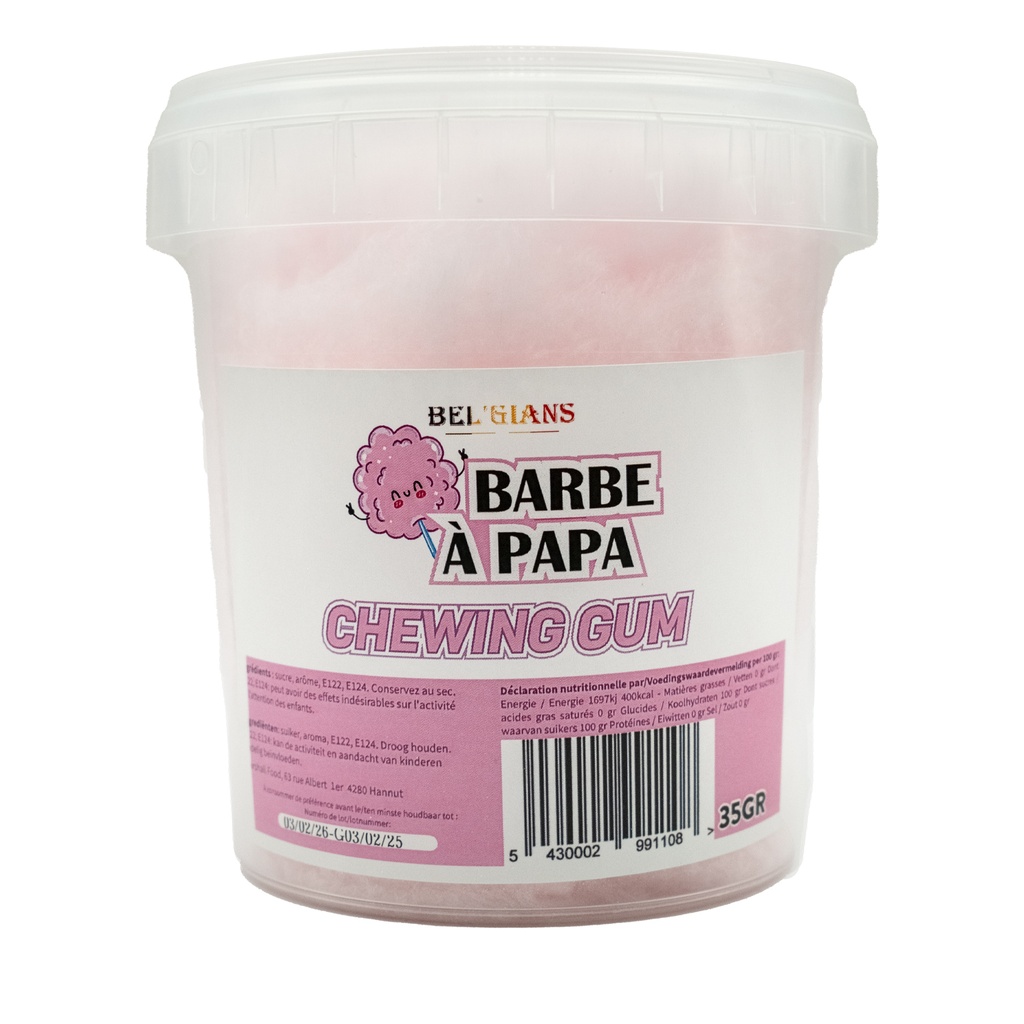 Barbe à Papa Chewing Gum Bel'Gians 35 gr