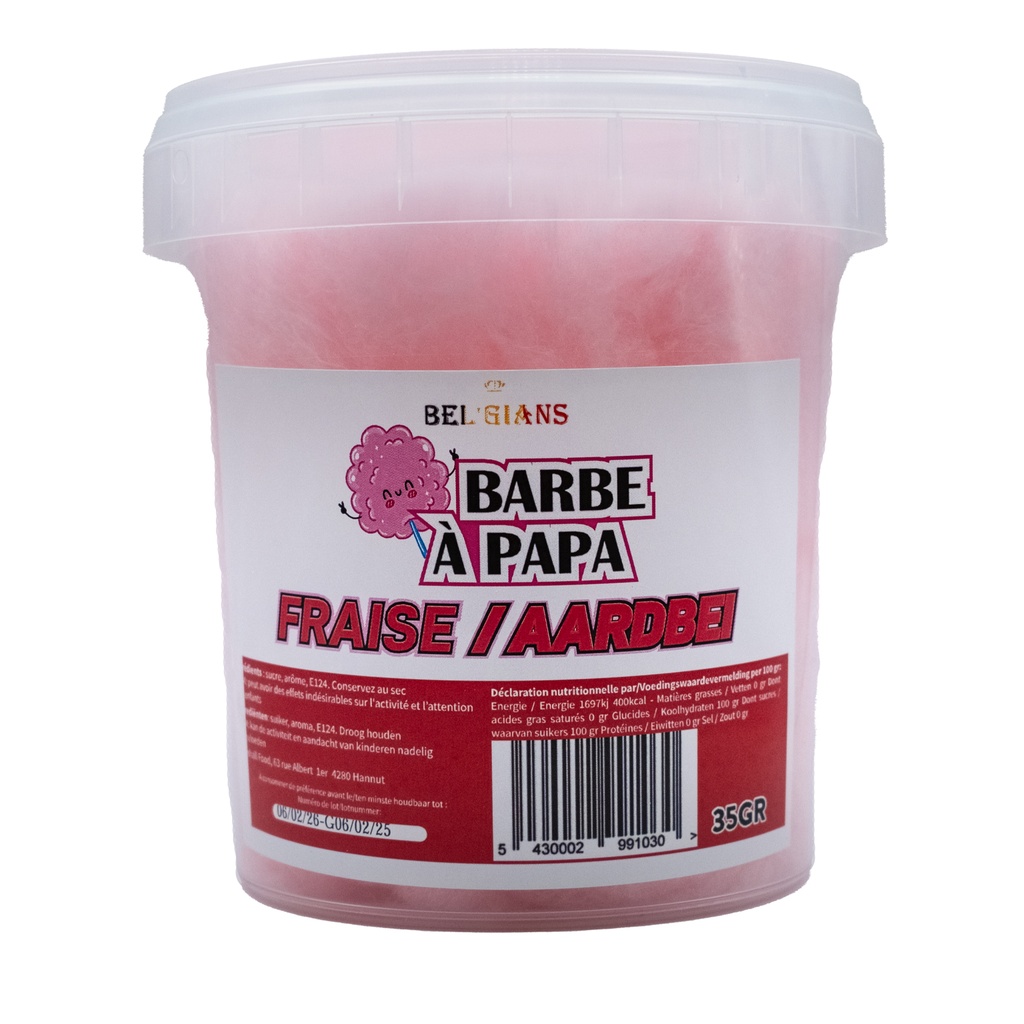 Cotton Candy Strawberry Bel'Gians 35 gr