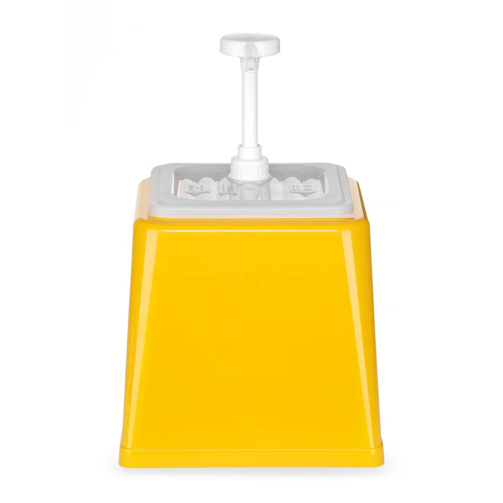 203528 Distributeur de Sauce avec Pompe - Jaune - Hendi