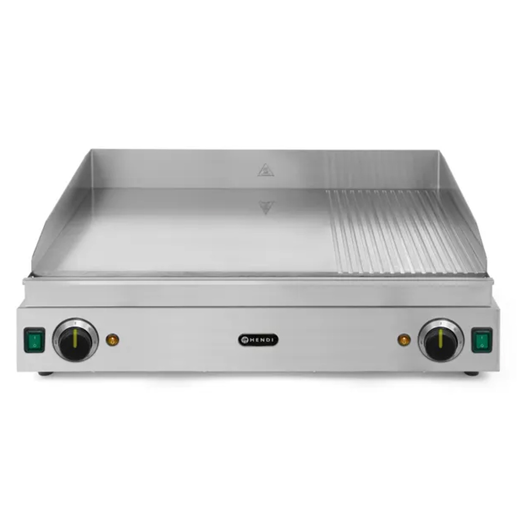 203163 Plaque de Cuisson Profi Line 2/3 Lisse 1/3 Rainurée Inox Hendi