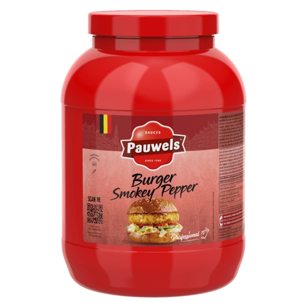 Burger Smokey Pepper Saus Pauwels Pet 3 L
