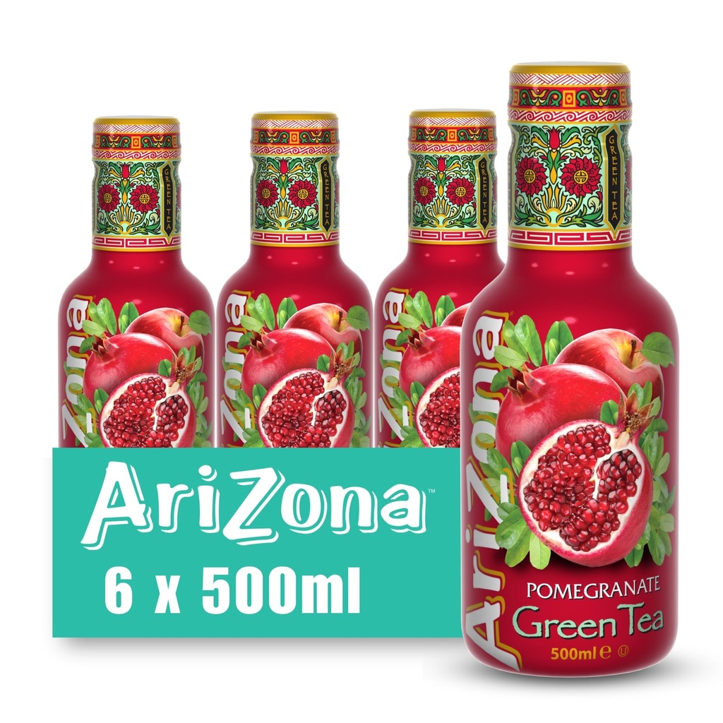 Arizona Pomegranata Green Tea Pet 6 x 50 cl