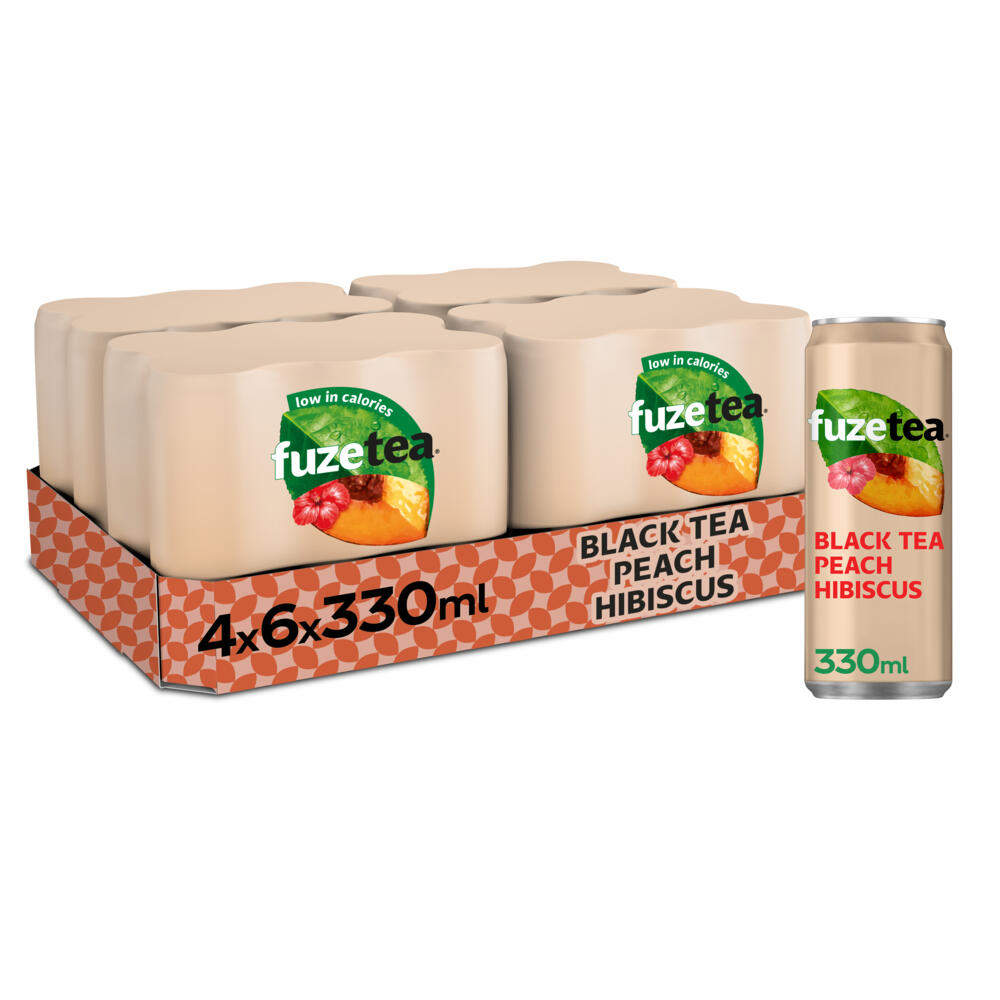 Fuze Tea Black Tea Peach Hibiscus Canette 4 x 6 x 33 cl
