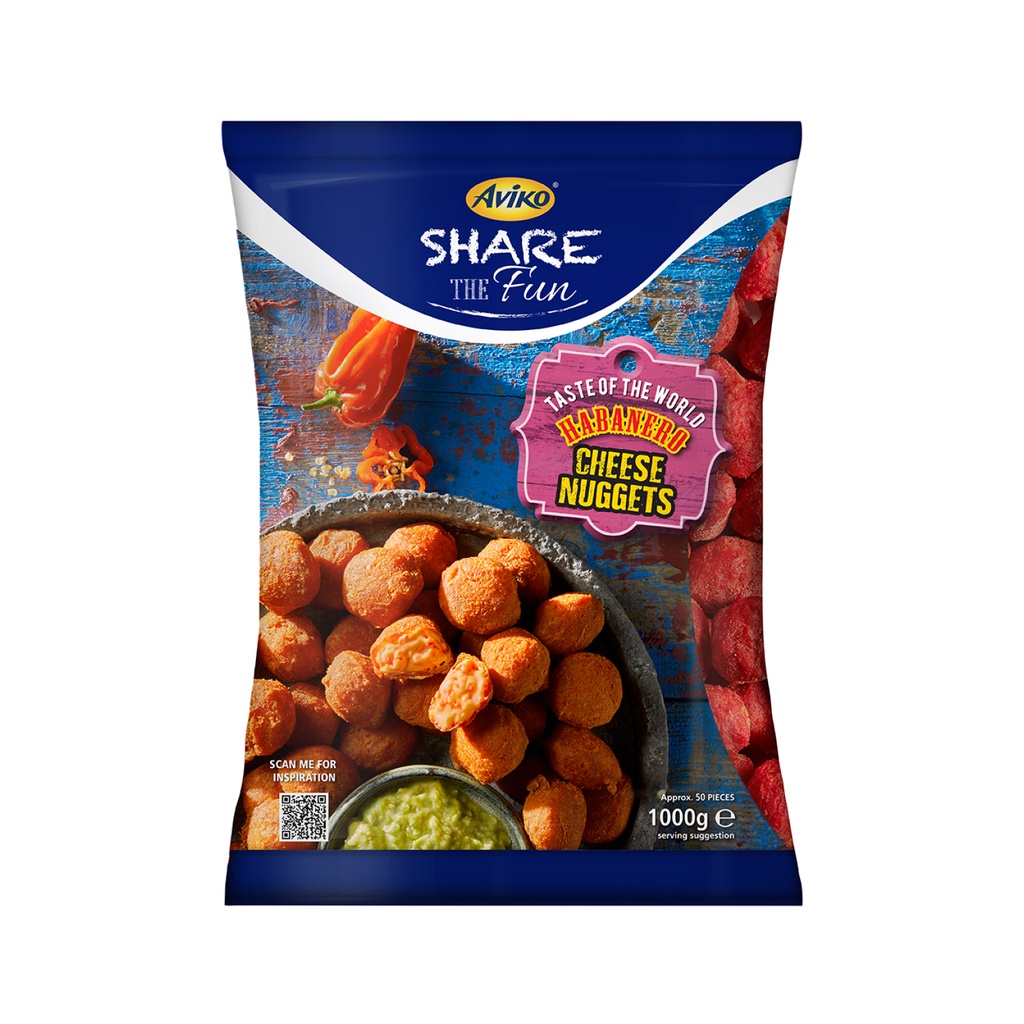 Red Habanero Cheese Bites Aviko 1 kg