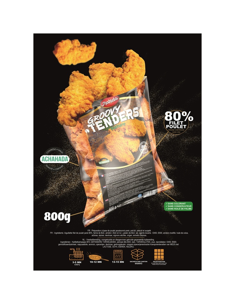 Groovy Tenders Natuur Arti 80% Filet Mahida 800 gr 