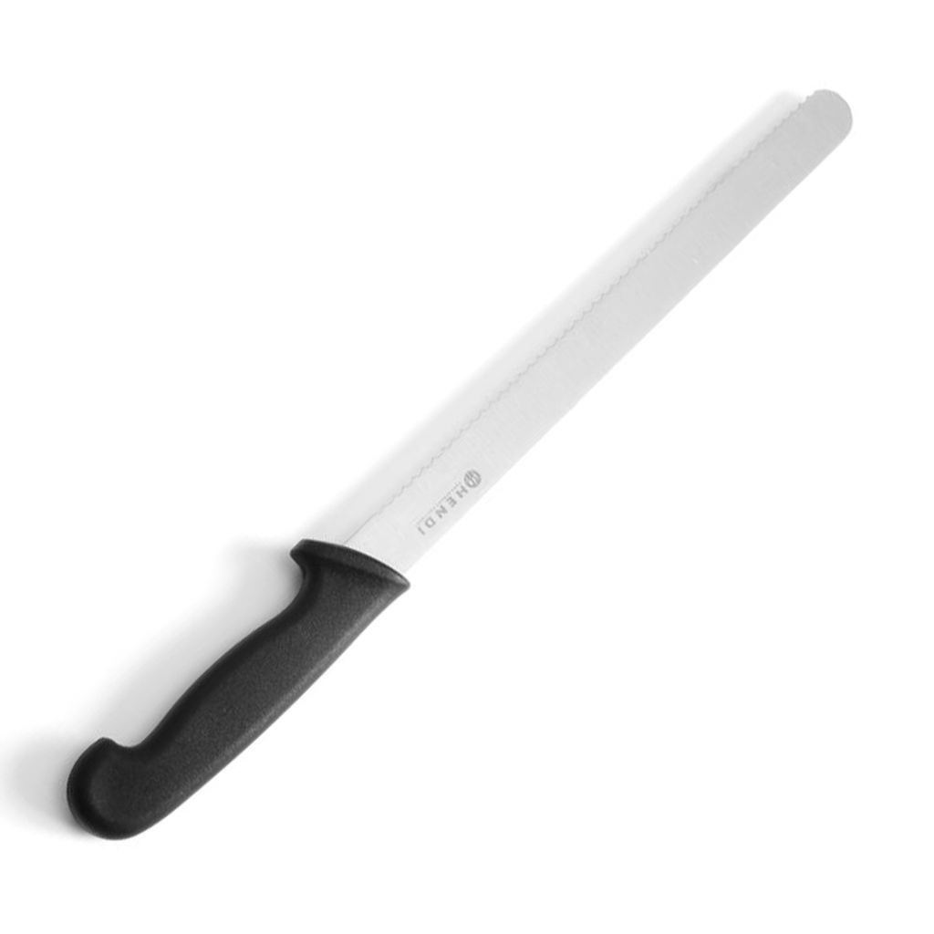 843109 Bread Knife Stainless Steel Black PP 300/430 mm Hendi