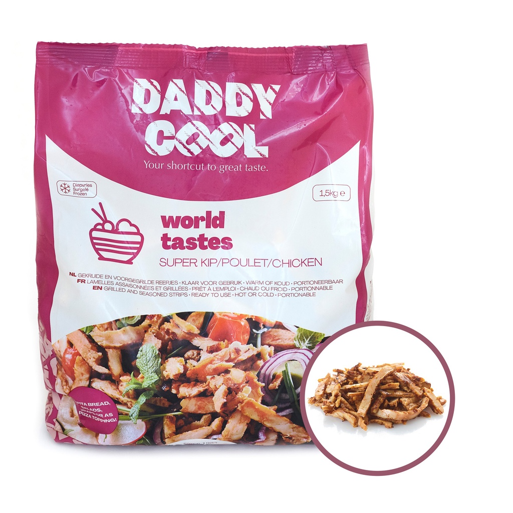 World Tastes Super kip filet Reepjes 1,5 kg