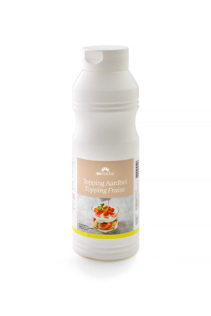 Topping Aardbei Dv-Foods Tube 960 ml