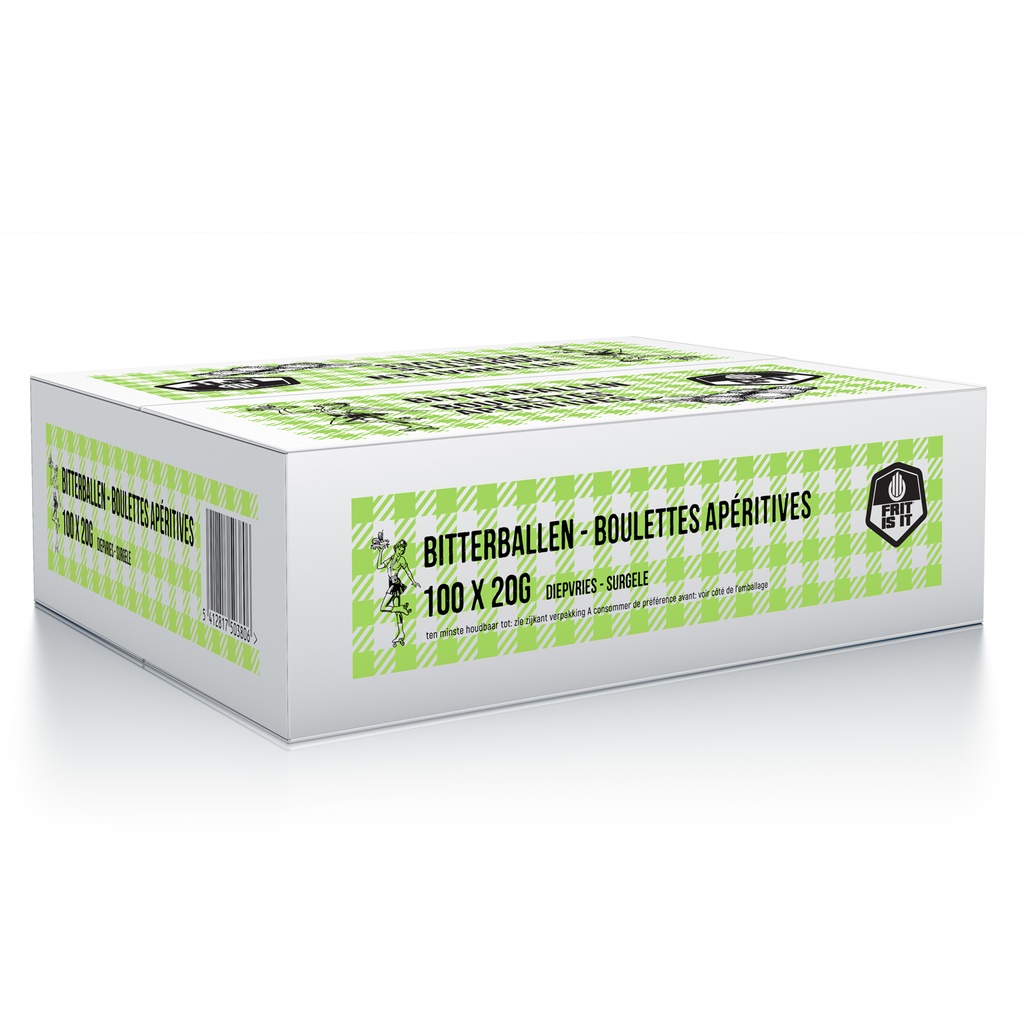 Bitterballen 10% Frit is it 100 x 20 gr