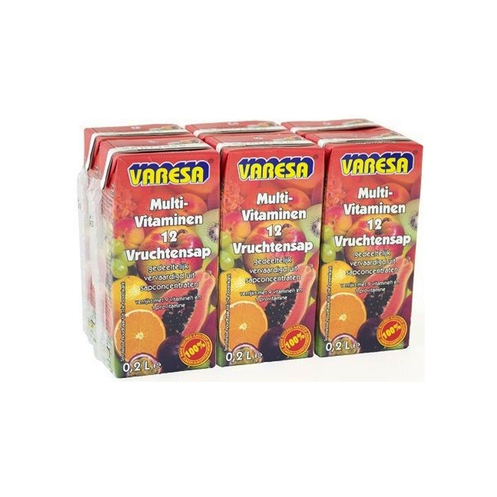Multivitamin Juice Varesa Cartons 6 × 0.2 L
