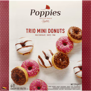 Trio Donuts Mini Poppies 3 x 3 pcs