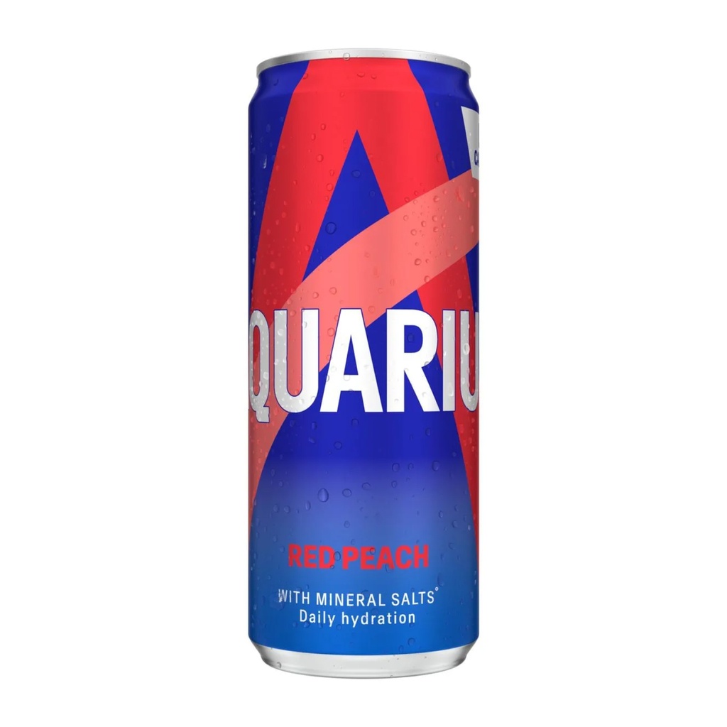 Aquarius Red Peach Slim Can 4x6x33cl