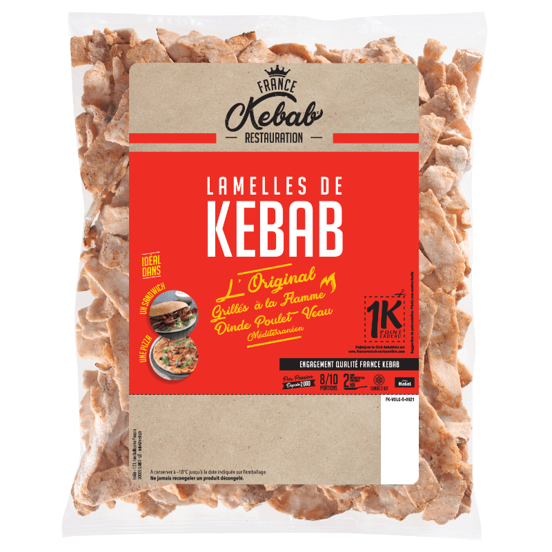 Kebab Lammellen Méditerranéen - France Kebab -  850 gr