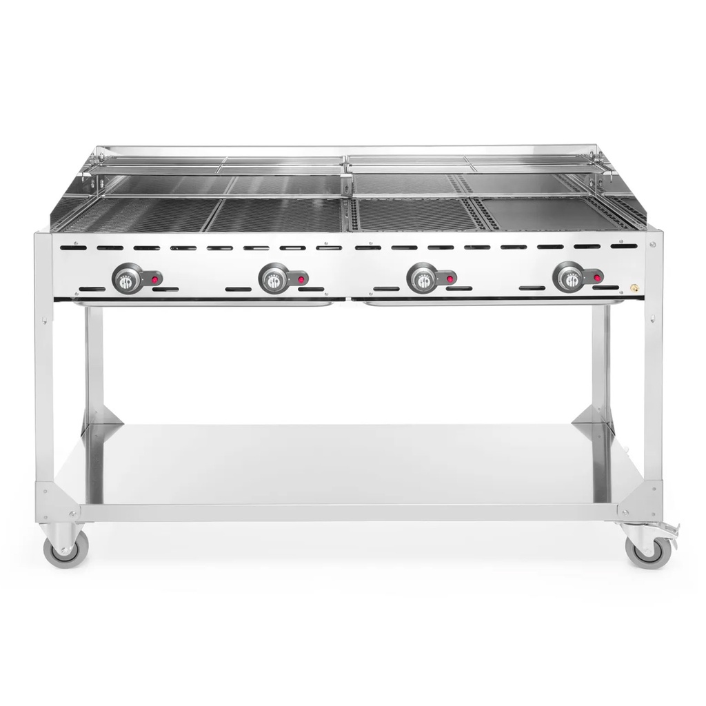 149614 Green Fire Met 4 Branders Profi Line Hendi 1400 x 612 x (h)825 mm