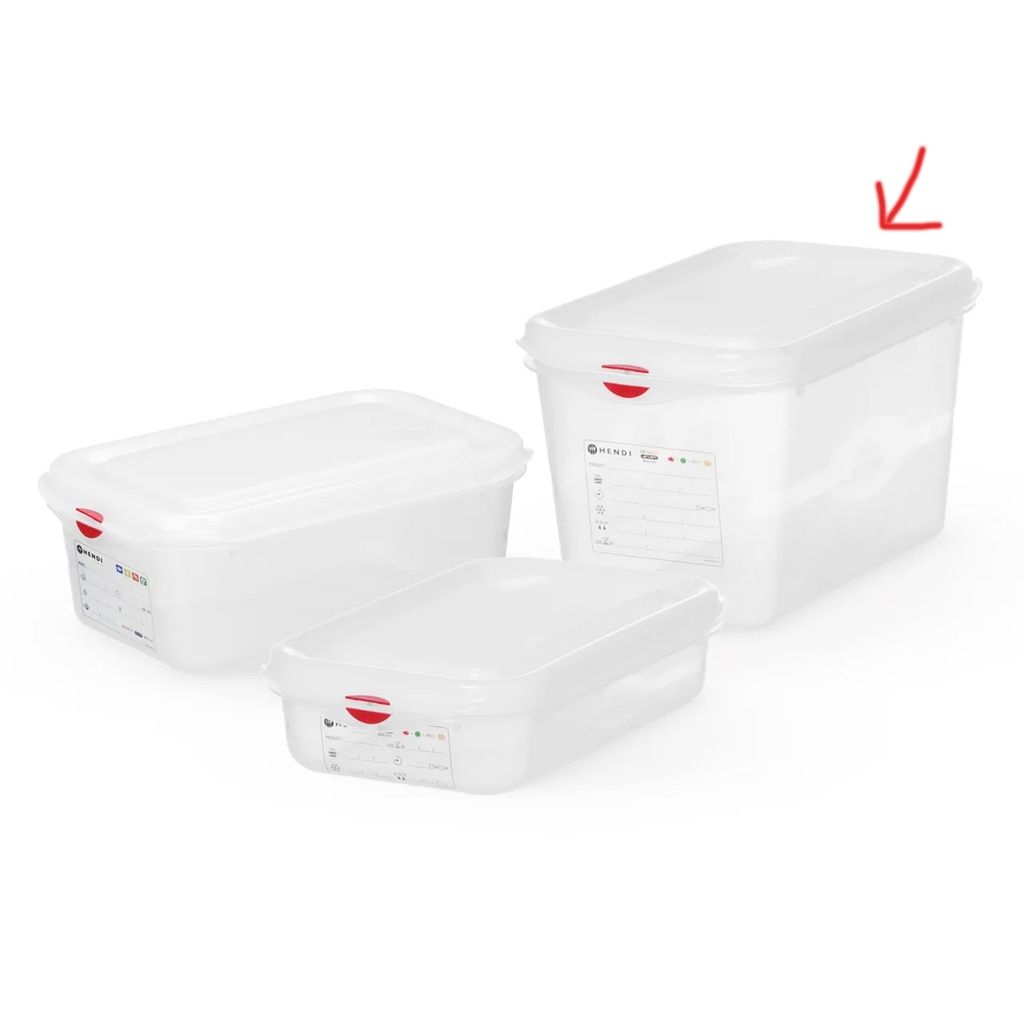 873212 Container Polypropyleen + Deksel GN 1/4 Hendi 4,3 L 
